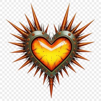 A transparent PNG image of a heart icon in high resolution.