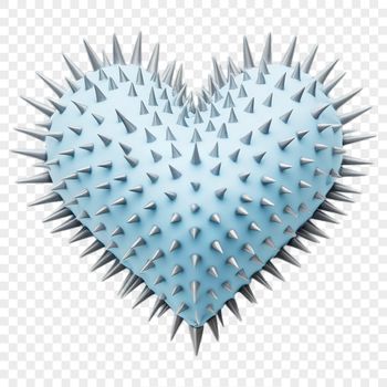 A high-resolution transparent love heart with a clear background, ideal for printing or digital use.