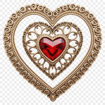 A high-resolution transparent PNG image of a red love heart with a clear background, ideal for commercial or personal use.