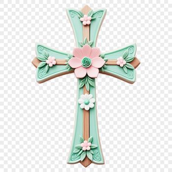 A high-resolution image of a simple white crucifix with a transparent background.