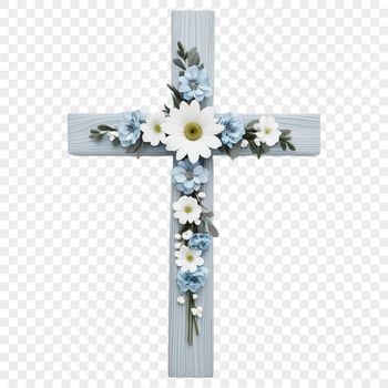 Simple religious icon of a cross in a white PNG format suitable for printing and digital use.