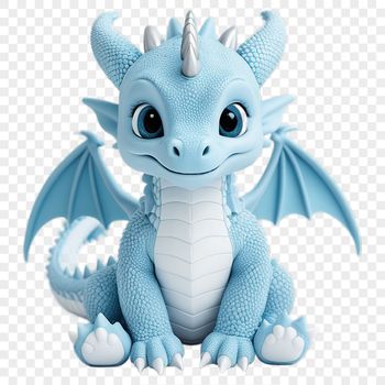 A high-resolution illustration of a mythical dragon in transparent PNG format.