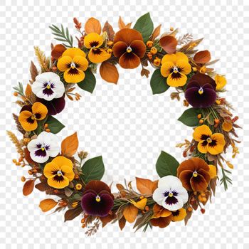 A floral wreath designed with high-resolution graphics, suitable for commercial or personal use.