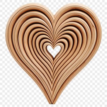 A single, transparent love heart with a clear background, suitable for commercial or personal use in various designs.