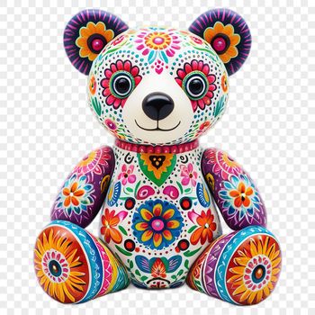 A high-resolution transparent PNG image of a cute teddy bear with a clear background.