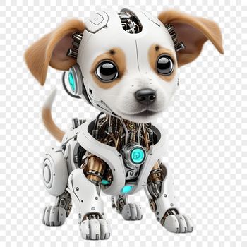 A high-resolution PNG image of a cute puppy with a transparent background.