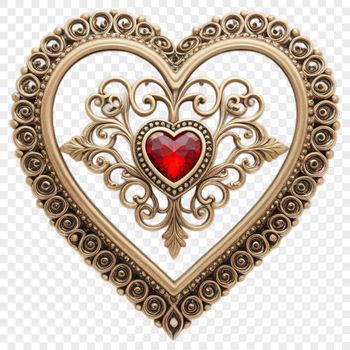 A transparent vector heart icon with clear background.
