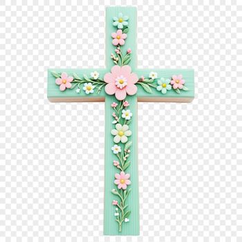 A transparent PNG image of a simple crucifix symbol.