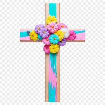 A detailed digital illustration of a cross in a simple design with religious connotations.