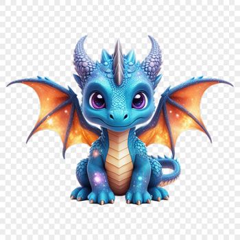 A high-resolution transparent image of a mythical creature, a dragon, suitable for commercial or personal use.