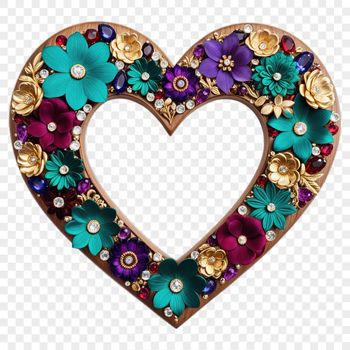 A large transparent image of a love heart suitable for sublimation printing or digital design projects.
