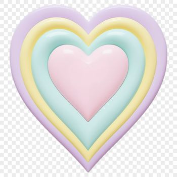 High resolution transparent love heart icon in a clear background, suitable for commercial or personal use.
