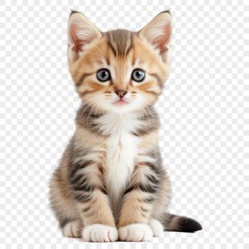 A clear and sharp digital illustration of a small domestic cat in a cartoon style.
