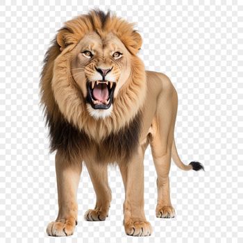 A high-resolution image of a lion, a large wild animal found in savannas and grasslands.