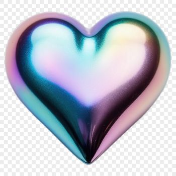 A high-resolution transparent heart icon with a clear background suitable for sublimation or print.