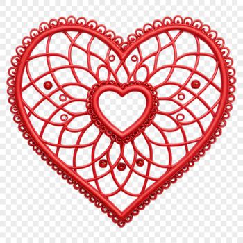 A high-resolution transparent PNG image of a stylized love heart icon.