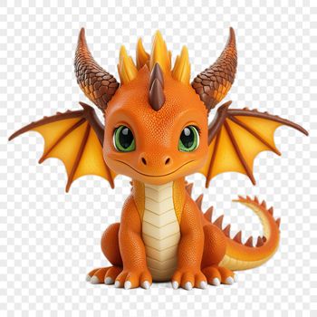 An illustration of a large, detailed dragon in PNG format suitable for commercial and personal use projects.