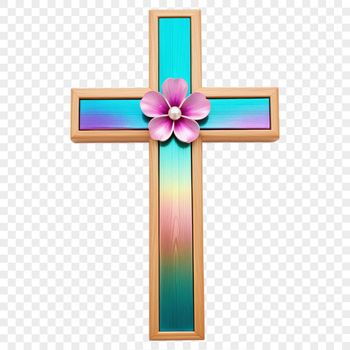 A simple crucifix with a clear background, suitable for sublimation printing and DIY projects.