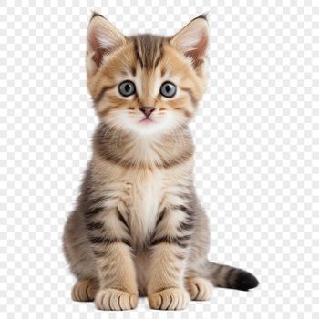 A high-resolution PNG image of a cute kitten with a clear background, suitable for commercial and personal use.