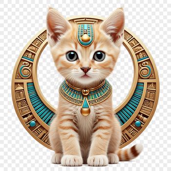 A high-resolution, transparent PNG image of a cute cat kitten sitting on a clear background.