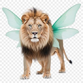 A large and detailed transparent PNG image featuring a regal lion, suitable for commercial use or personal projects.