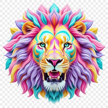 Large, high-resolution transparent image of a majestic lion in a clear background, suitable for commercial or personal use.