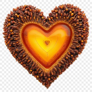 Transparent PNG heart graphic with a clear background, ideal for sublimation printing.