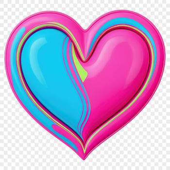 A transparent heart graphic with a clear background.