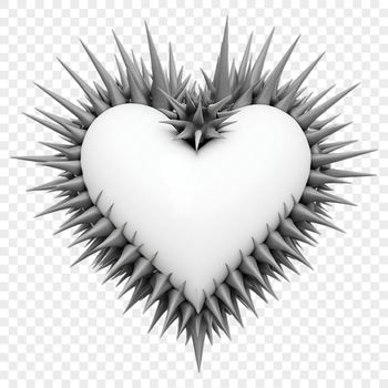 A simple transparent love heart with a clear background, suitable for sublimation printing.