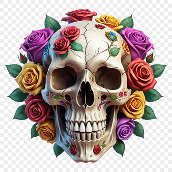 A high-resolution transparent PNG image of a skull with a clear background, suitable for commercial or personal use.