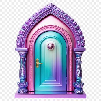 A small fairy door with a clear background, designed for commercial use and available as a high-resolution PNG file.