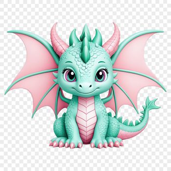 A mythical dragon with scales and wings in high resolution.