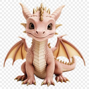 A high-resolution PNG image of a mythical creature, a large and detailed dragon with a clear transparent background.