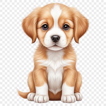 A high-resolution digital image of a cute puppy with a clear background.