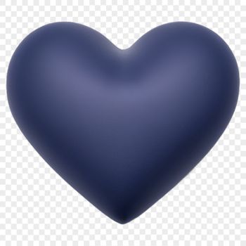A transparent PNG heart with a clear background, ideal for digital designs.