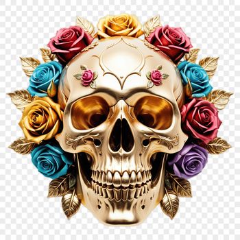 High-resolution skull clipart in a large PNG format, perfect for sublimation printing or web design projects.
