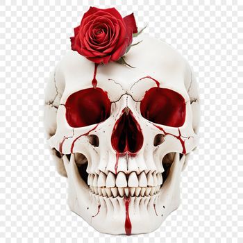 A single high-resolution skull with a clear background, suitable for commercial and personal use in various designs.