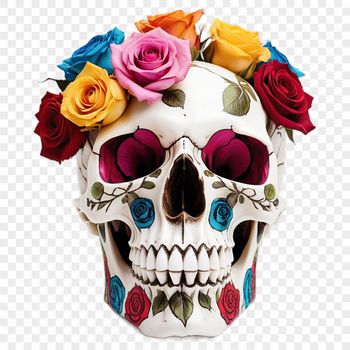 An image of a detailed skull design suitable for sublimation printing or web design projects.