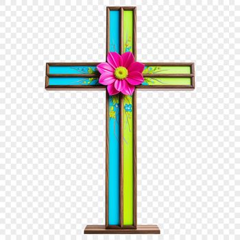 Religious cross symbol, transparent PNG format with clear background for commercial or personal use.