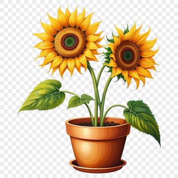 A high-resolution PNG image of a large sunflower with a clear background.