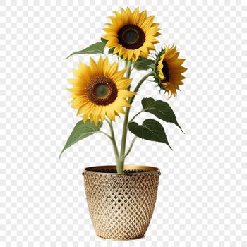 A large, high-resolution sunflower with a clear background in PNG format, suitable for sublimation and print.
