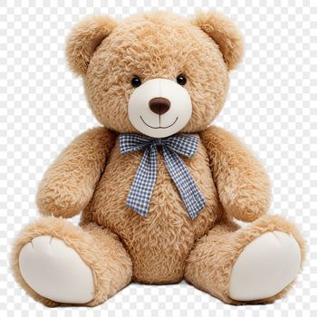 A high-resolution transparent teddy bear image in PNG format with a clear background.