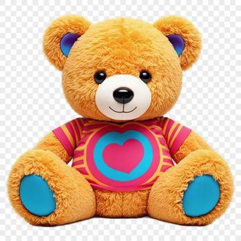 A high resolution transparent teddy bear illustration suitable for commercial use.