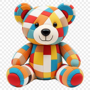 A high-resolution transparent PNG teddy bear with a clear background.