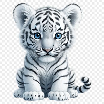 A large, high-resolution transparent PNG image of a majestic tiger with a clear background.