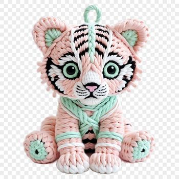 A high-resolution transparent PNG image of a tiger on a clear background.