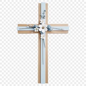 A clear and high-resolution image of a crucifix with a transparent background.