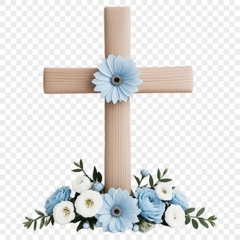 A simple PNG image of a Christian crucifix with a clear background for various uses.