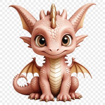 A detailed illustration of a mythical creature in the form of a dragon with a clear background.