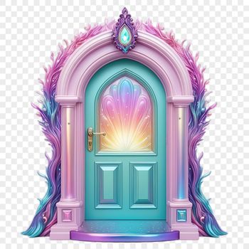 A whimsical fairy door with a clear background, perfect for personal or commercial projects requiring high-resolution images.